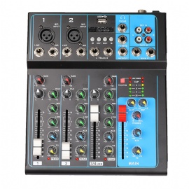 4 Channel Audio Mixer with USB Bluetooth